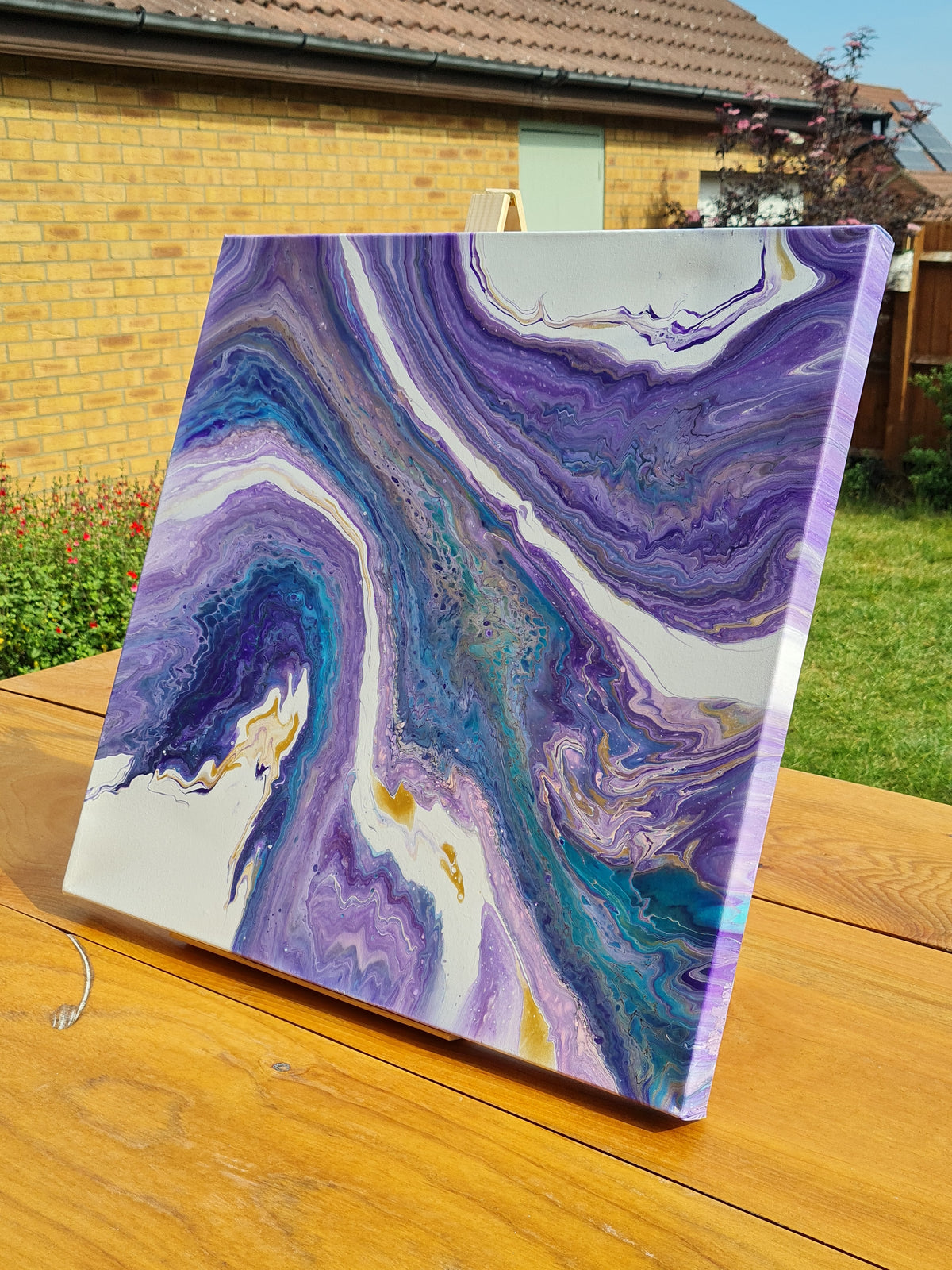 Marbled Mirage – Acrylic painting on canvas