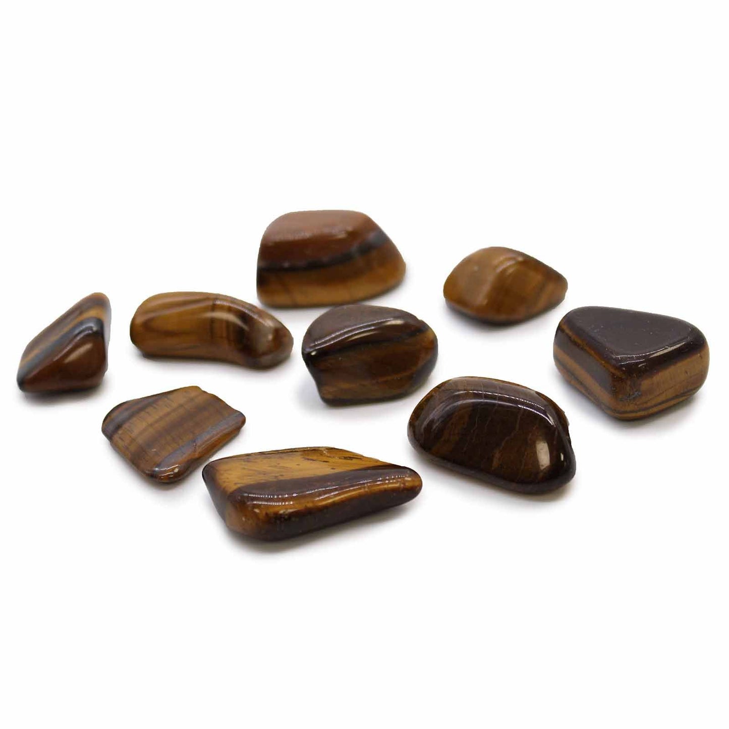 Tumble Stone - Tiger Eye - Gold