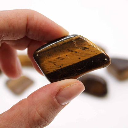 Tumble Stone - Tiger Eye - Gold